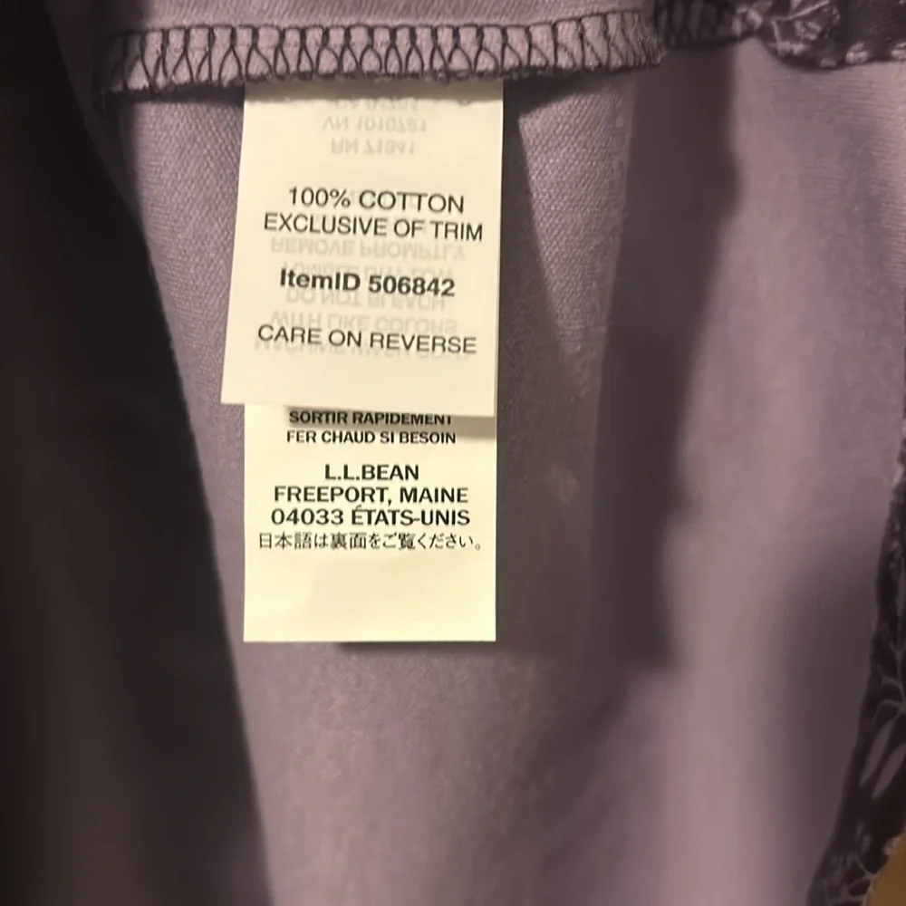 L.L.Bean Tee Women’s Three-Quarter-Sleeve Splitneck Tunic Print - Picture 7 of 9